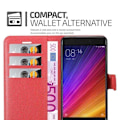Miniatyrbild 4 av 4: Coque för Xiaomi Mi 5s Fodral i KIRSEBÄR RÖD Etui Case Cover Skydd magnetisk stängning Plånbok Röd