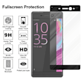 Miniatyrbild 4 av 4: Cadorabo härdat glas Sony Xperia XA ULTRA helfilm skärmskydd Glas skärmskydd CLEAR med SVART