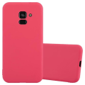 Miniatyrbild 1 av 4: Coque - CADORABO - Samsung Galaxy A8 PLUS 2018 - Candy Röd - Mjuk skydd - Tunn design Candy Red