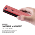 Miniatyrbild 4 av 4: Honor 8-fodral i APPLE RED från Cadorabo (INVISIBLE MAGNETIC CLOSURE Design) Helt skyddsfodral med flipflik