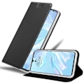 Miniatyrbild 1 av 4: Coque för Huawei P30 - CADORABO - KLASSISK SVART - Fack för kort - Ställfunktion - Semi-styv Svart