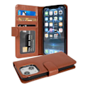 Miniatyrbild 1 av 3: Fodral till Apple iPhone 13 MINI - CADORABO - Fodral i konstläder - Brun - Kortplatsskydd