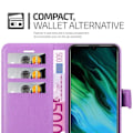 Miniatyrbild 4 av 4: Etui för Honor 20e - CADORABO - Orkidé Violett - Syntetiskt läder - Magnetstängning - Ställfunktion Orkidévioler