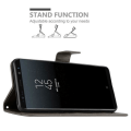 Miniatyrbild 3 av 4: Coque - CADORABO - Samsung Galaxy NOTE 8 - Simil läder - Blommig - Ställfunktion och kortfack Grå
