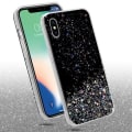 Miniatyrbild 3 av 4: Fodral för Apple iPhone XS MAX Fodral i svart med glitterfodral Skyddande silikon TPU Glitter paljetter