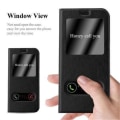 Miniatyrbild 2 av 4: Samsung Galaxy S8 PLUS-fodral i COMET BLACK by Cadorabo (Design VIEW) Fullt skyddsfodral med flipskydd, stativ