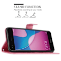 Miniatyrbild 4 av 4: Coque för Huawei Y6 PRO 2017 - CADORABO - Rosafloral - Syntetiskt läder - Magnetisk stängning - Ställfunktion Rosa blommig