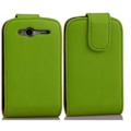 Miniatyrbild 2 av 3: Cadorabo Fodral Fodral för > HTC WILDFIRE < i Flip Style Fodral Fodral Bumper Wallet i slätt konstläder i PARROT GREEN