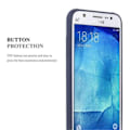Miniatyrbild 4 av 4: Fodral Samsung Galaxy J5 2015 FROST MÖRKBLÅT Cadorabo FROST Fodral TPU Silikonskydd Fodral Fodral Ultra Slim Fin Bumper