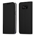 Miniatyrbild 1 av 4: Samsung Galaxy S8 Fodral i CLASSY BLACK från Cadorabo (METALLIC MATT Design) Helt skyddsfodral med flip flik och stativ