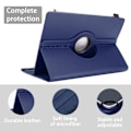 Miniatyrbild 4 av 4: Coque för Medion LifeTab X10302 Etui i MÖRKBLA Huvudskydd Case Cover Skydd 360 grader konstläder Plånbok Wallet Blå