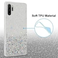 Miniatyrbild 4 av 4: Fodral till Samsung Galaxy NOTE 10 PLUS Transparent fodral med glitterfodralskydd Skyddande silikon TPU Glitter Glitter Transparent med glitter