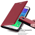 Miniatyrbild 1 av 4: Samsung Galaxy ALPHA-fodral i APPLE RED från Cadorabo (INVISIBLE MAGNETIC CLOSURE Design) Helt skyddsfodral med