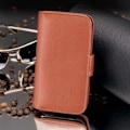 Miniatyrbild 3 av 3: Fodral till Apple iPhone 13 MINI - CADORABO - Fodral i konstläder - Brun - Kortplatsskydd