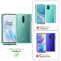 Miniatyrbild 2 av 4: Skärmskyddsfilm för Oneplus 8 - CADORABO - Härdat glas - Reptålig - Tjocklek 0,3 mm Transparent