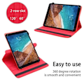 Miniatyrbild 3 av 4: Fodral för Xiaomi Mi Pad 4 (8,0 tum) i RÖD Fodral Skydd 360 grader konstläder Plånbok Wallet Röd