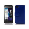 Miniatyrbild 2 av 3: Fodral till Blackberry Z10 - CADORABO - Strukturerat konstläder - Blå - 360° flik - Integrerat skydd Blå