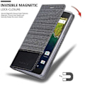 Miniatyrbild 3 av 4: Plånboksfodral - CADORABO - Huawei NEXUS 6P - Imiterat läder - Tygdesign - Magnetisk stängning Svart