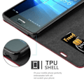 Miniatyrbild 3 av 4: Nokia Lumia 950 Fodral i APPLE RÖD från Cadorabo (INVISIBLE MAGNETIC CLOSURE Design) Fullt skyddsfodral med flipskydd