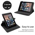 Miniatyrbild 2 av 4: Plattformsfodral - CADORABO - Kindle FIRE HD 10 2017 - 360° skydd - konstläder - svart SVART