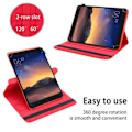 Miniatyrbild 2 av 4: Skydd för Xiaomi Mi Pad 2 (7.9 Zoll) Etui i RÖD Hölje Fodral Skydd 360 grader konstläder Plånbok Wallet Röd