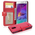 Miniatyrbild 1 av 4: Cadorabo Fodral Samsung Galaxy NOTE 4 RÖD Hölje Etui Skydd Magnetiskt med 3 kortfack