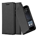 Miniatyrbild 1 av 4: Fodral till HTC ONE A9 i NIGHT BLACK från Cadorabo (design med INVISIBLE MAGNETIC CLOSURE) Fullt skyddsfodral med flipskydd