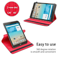 Miniatyrbild 2 av 4: Tablettfodral - CADORABO - LG G Pad F - Läderimitation - 360 grader - Integrerat stöd Brun