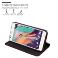 Miniatyrbild 3 av 4: HTC Desire 10 LIFESTYLE Fodral - Desire 825 i APPLE RED från Cadorabo (INVISIBLE MAGNETIC CLASP Design) Skyddsfodral