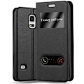 Miniatyrbild 1 av 4: Cadorabo Fodral Samsung Galaxy S5 / S5 NEO BLACK COMET VIEW Magnetisk skyddsfodral som stöder stativ och fönster