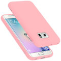 Miniatyrbild 1 av 4: Etui för Samsung Galaxy S6 EDGE - CADORABO - Hölster i silikon TPU - Lätt skydd - Rosa design - Mjuk Rosa