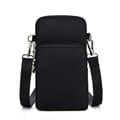 [RM]Mobile bag with shoulder strap in durable nylon and polyester - Black