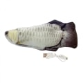 Miniatyrbild 2 av 5: Elektrisk Fisk Leksak Katt Kattunge Viftande Kattmynta Silver Arowana