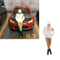 Miniatyrbild 3 av 5: 1:64 Gatubild Diorama Figurer Dockor Resin Modell Layout Kvinna Man