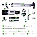Miniatyrbild 4 av 5: F30070 70mm HD Astronomisk Reflektorteleskop Kit med Telefonklämma