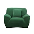 Miniatyrbild 1 av 5: Spandex Stretch Soffbädd Enkel Sits Lådskydd Överdrag Heminredning Grön