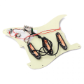 Miniatyrbild 2 av 5: 3-lagers förmonterat plektrumskydd med monteringsskruvar Fender Strat gitarr reservdelar