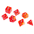 Miniatyrbild 5 av 5: Set med 7 polyedriska tärningar för dungeons and dragons. bordsspel rpg mtg d