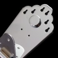 Miniatyrbild 3 av 5: Ny trapetsstränghållare stallskruvar för archtop elgitarr silver