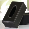 Miniatyrbild 2 av 5: PU Läder Tissue Box Omslag Hållare För Badrum Bänkskivor