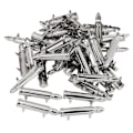 Miniatyrbild 1 av 5: 50 st Legeringskulformade Nitar Spik Dubbar Fläckar för DIY Bälten Väskor Silver
