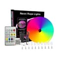 30m RGB Neon LED-stripe - EU-plugg, fleksibel silikon, fjernkontroll/Bluetooth