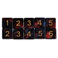 Miniatyrbild 1 av 5: 10 st 6-sidiga tärningar d6 polyedriska tärningar för dungeons and dragons bordsspel blå röd