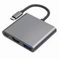 Pikkukuva 1 / 5: 3-in-1 USB C -keskitinjakaja, Type-C–USB-sovitin
