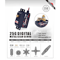 Miniatyrbild 4 av 5: 25g Plastväxel Servo För 1/12 RC Bil Flygplan RC Båt Robot S0025M