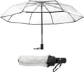 [RM]Automatic foldable transparent umbrella, automatic opening and closing transparent foldable umbrella transparent umbrella