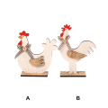 Miniatyrbild 1 av 5: Glad Påsk Trä Tupp Höna Dekoration Julgran Fest Rekvisita Skylt Kyckling Gör-det-själv Hantverk Skrivbord Bordsdekor År Fat hen