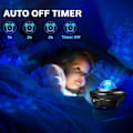 Miniatyrbillede 5 af 9: Stjerneprojektor LED Galaxy Lys / Natlys / Stjernelampe Lampe sort black 542