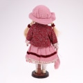 Miniatyrbild 3 av 5: 30 cm vacker figurindocka porslinsflicka med rosakläder hatt presentset
