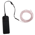 Miniatyrbild 1 av 5: Neon Luminescent LED Glow El Wire String Strip 3 Meter Vit
